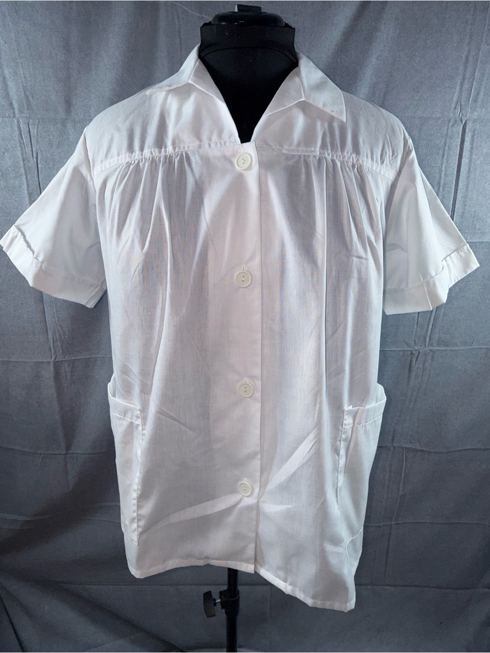 2849-Blair White Short-Sleeve Button Down Shirt